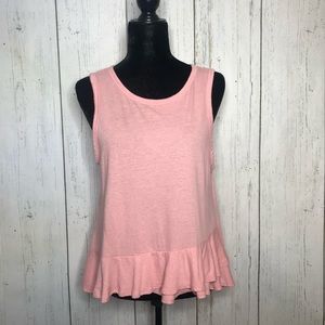 American Eagle Pink peplum tank top